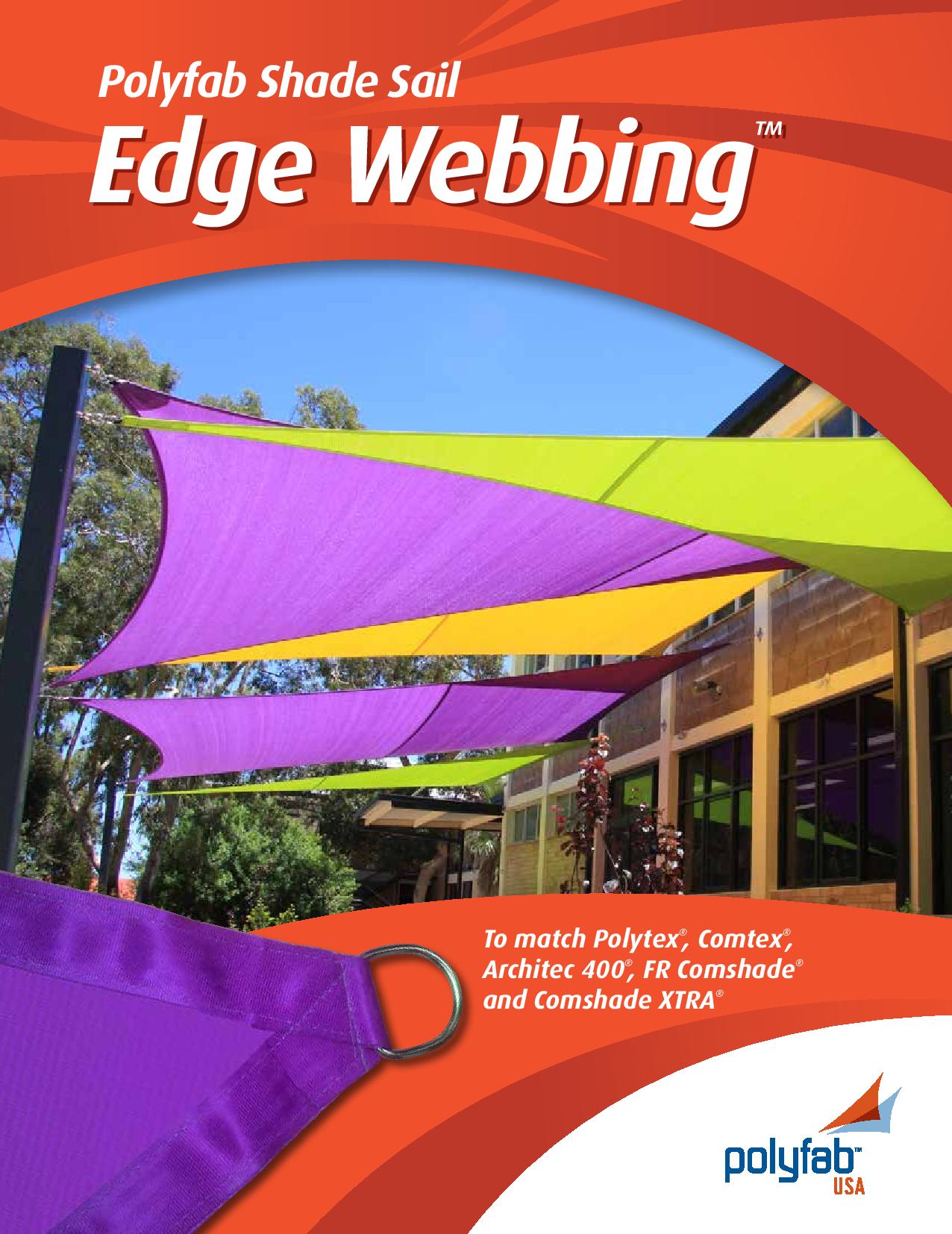 Polyfab Shade Sail Edge Webbing - Polyfab USA